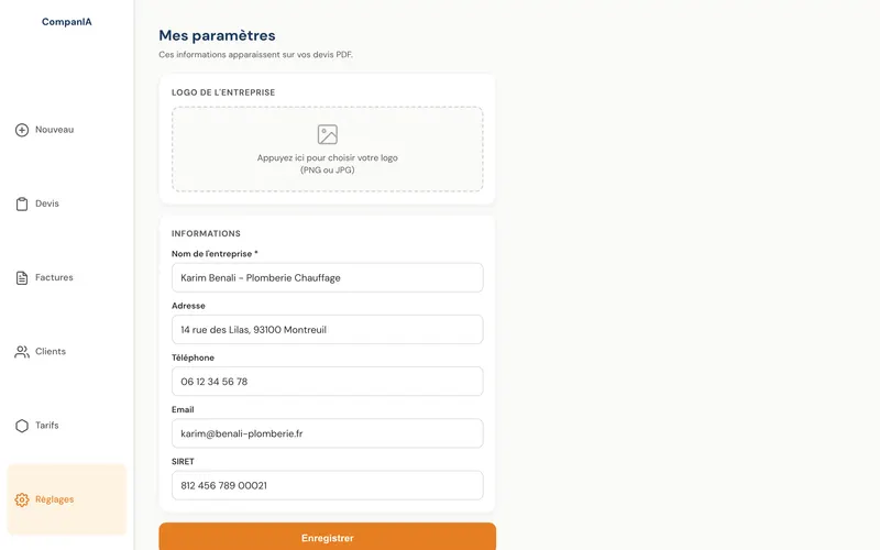 Paramètres